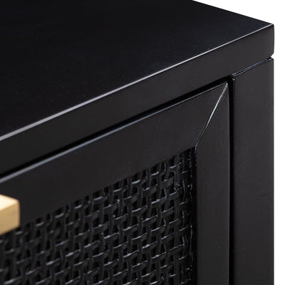 Santorini Bedside Table Black