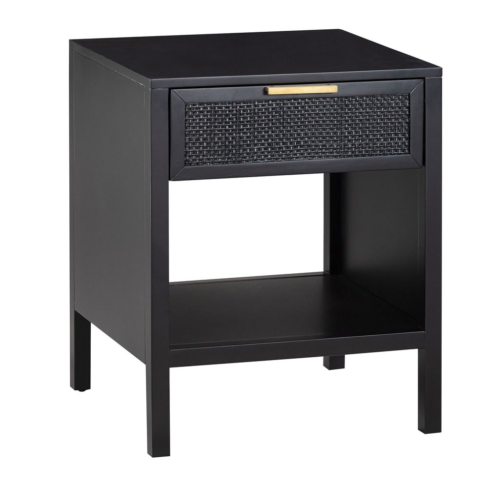 Santorini Bedside Table Black