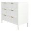 Santorini Hamptons 3 Drawer Timber/Rattan Dresser 100cm White