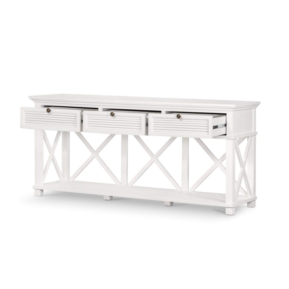 West Beach 3 Draw Console White