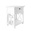 West Beach Bedside Table White