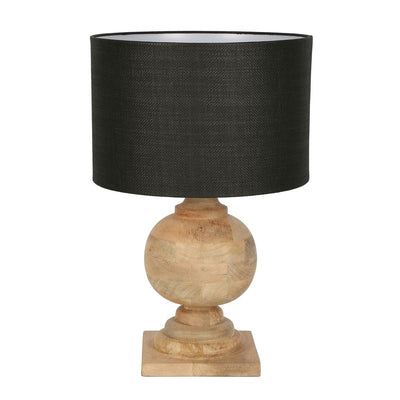 Coach - Natural - Turned Wood Ball Balustrade Table Lamp