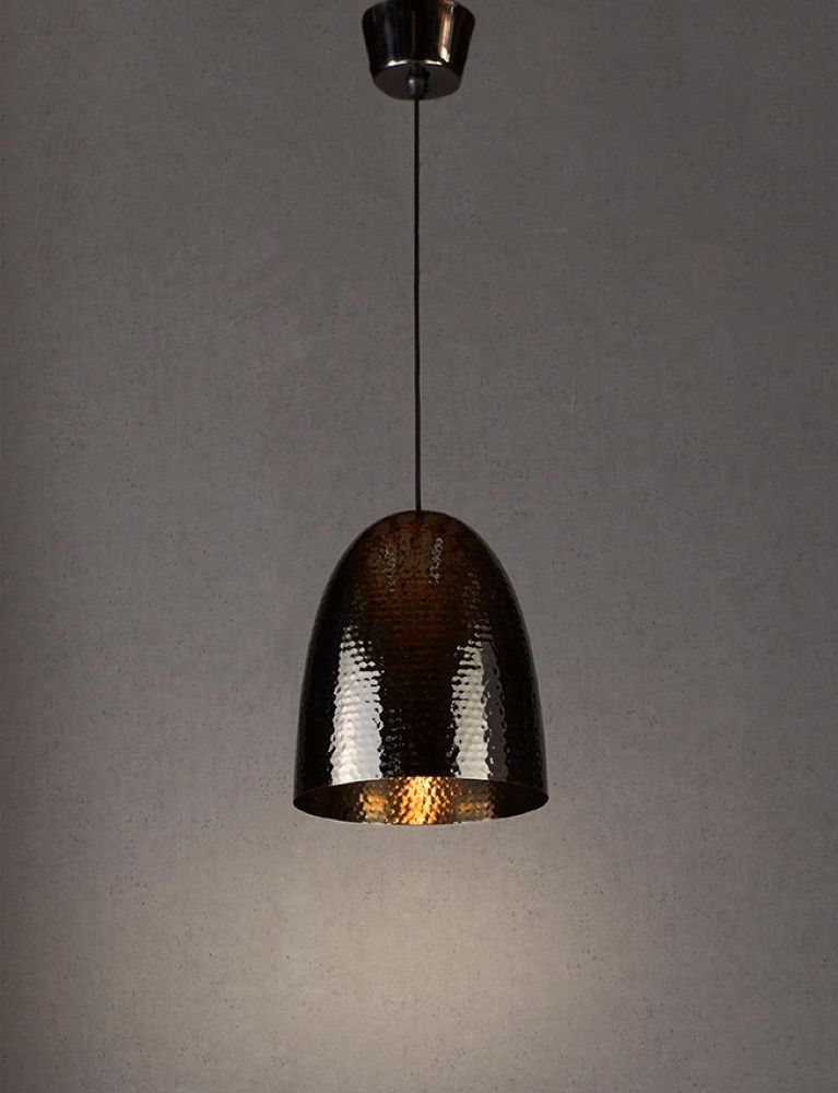 Dolce Beaten Ceiling Pendant Charcoal