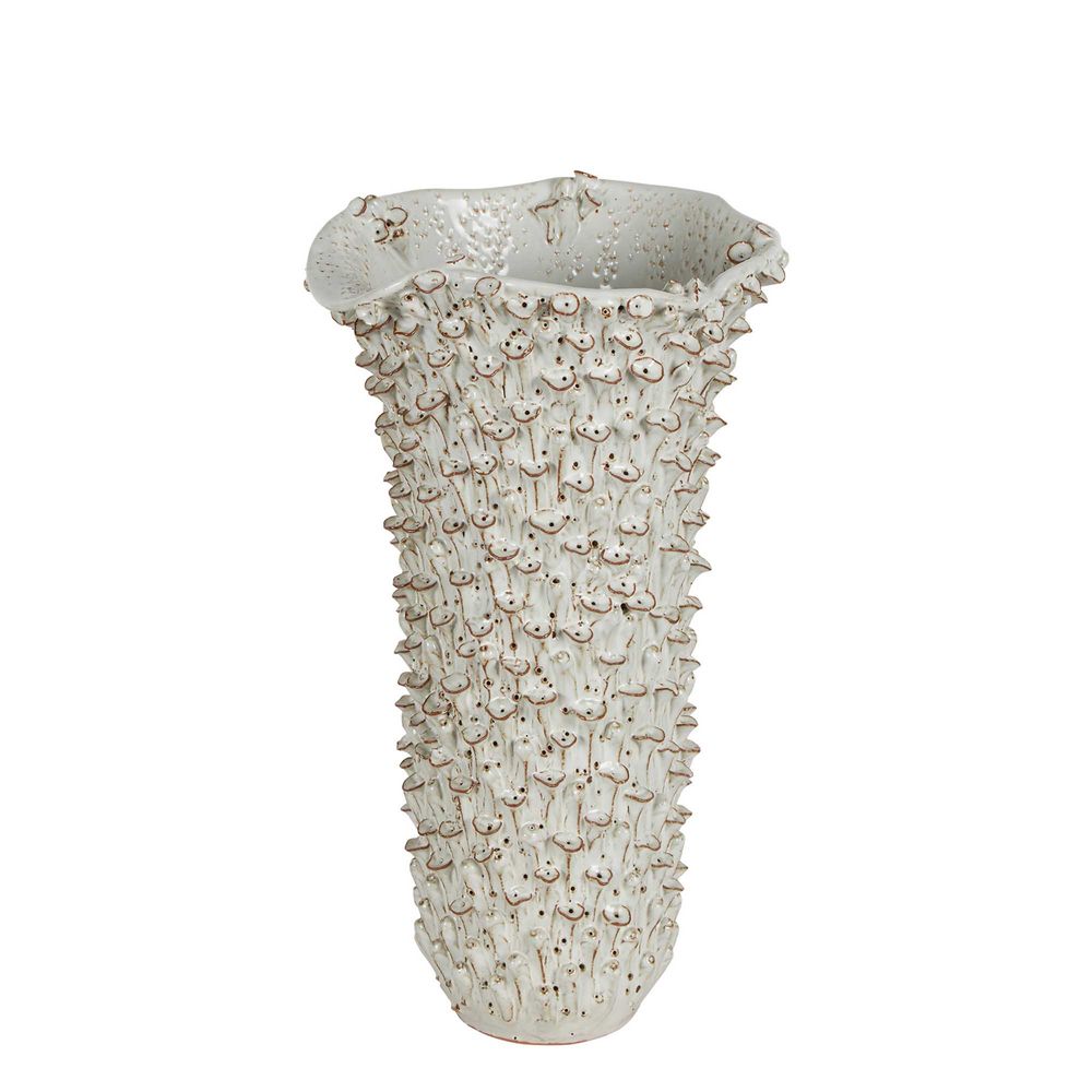 Osprey Coral Ceramic Vase White