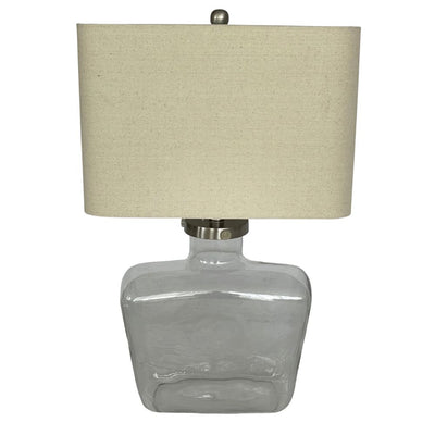 Fillable Bottle Lamp W Linen Shade