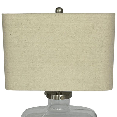 Fillable Bottle Lamp W Linen Shade