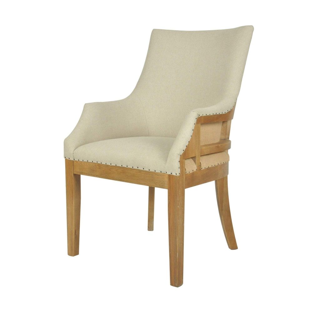 Oakwood Linen Armchair Natural