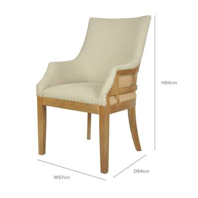 Oakwood Linen Armchair Natural