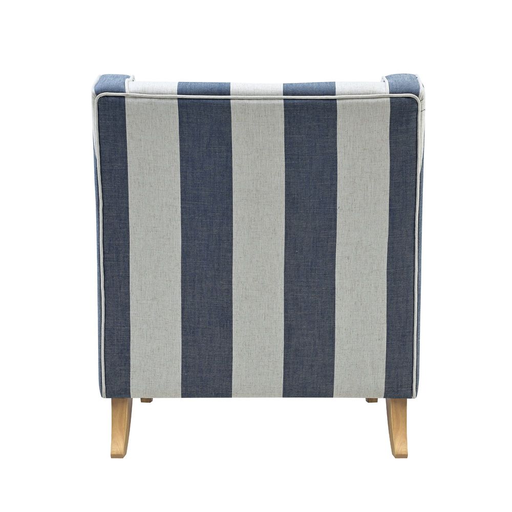 Bondi Denim and Cream Stripe Armchair