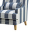 Bondi Denim and Cream Stripe Armchair