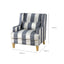 Bondi Denim and Cream Stripe Armchair