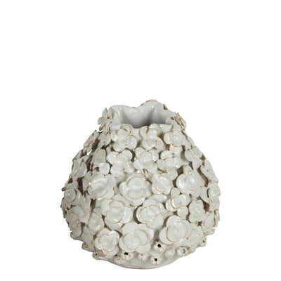 Amele Ceramic Flower Vase White