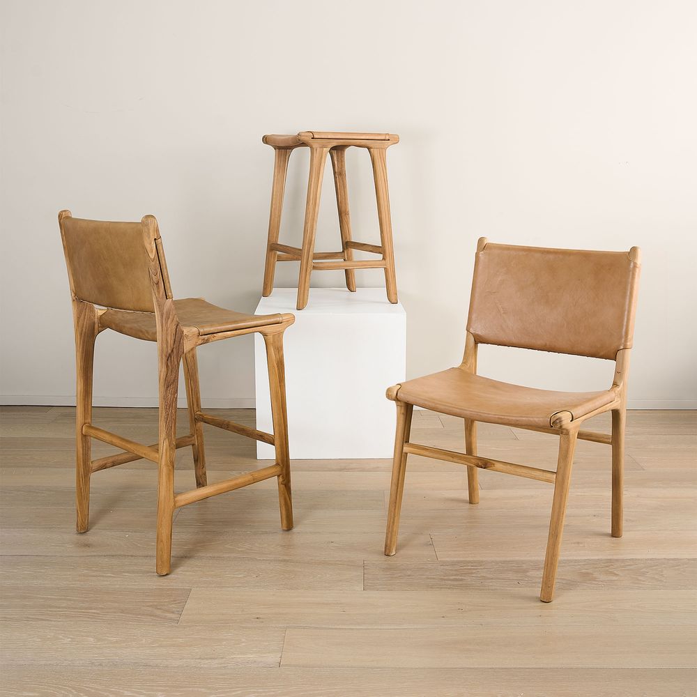 Marvin Dining Chair Toffee Leather at the BACK