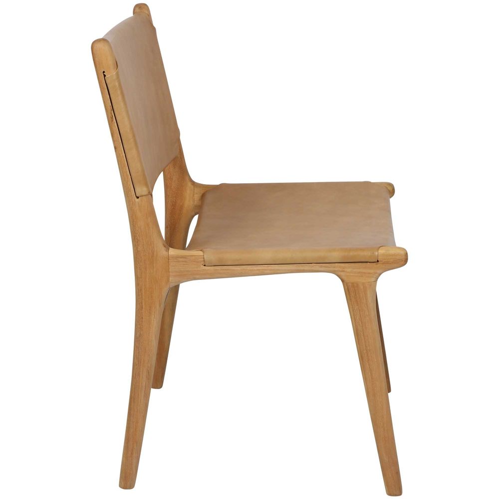 Marvin Dining Chair Toffee Leather at the BACK