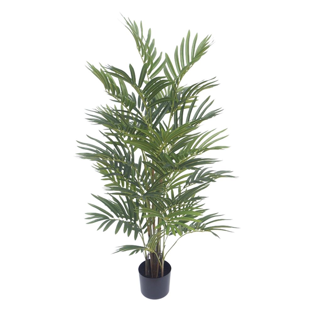 Artificial Real Touch Mini Palm Tree In Black Pot 120cm