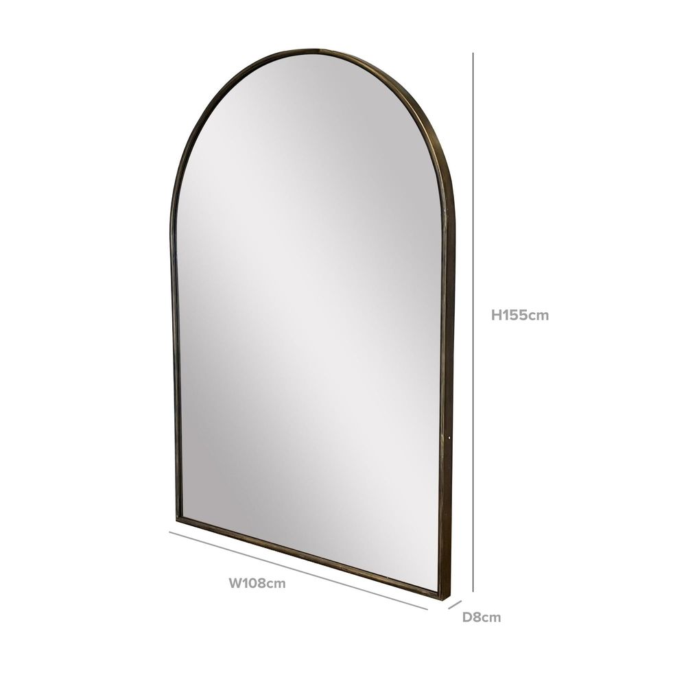 Veronica Brass Arched Mirror