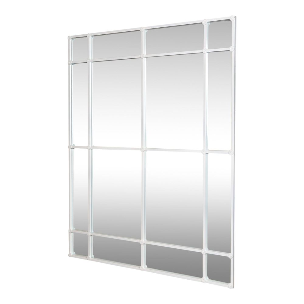 Crawford Rectangular 16 Pane Mirror White