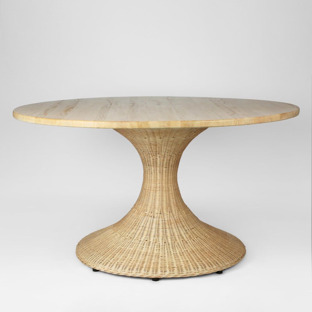 Belmont Rattan Round Dining Table 140CM