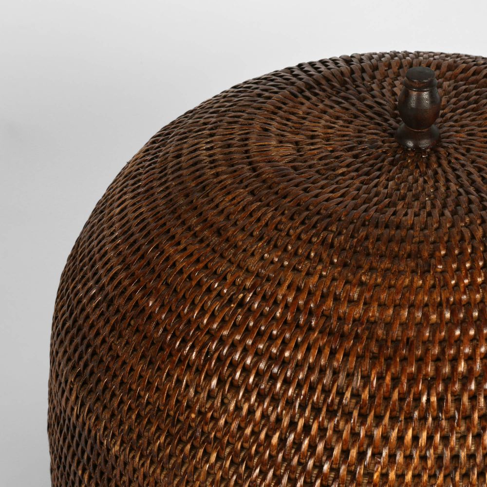 Paume Rattan Food Cover Antique Brown