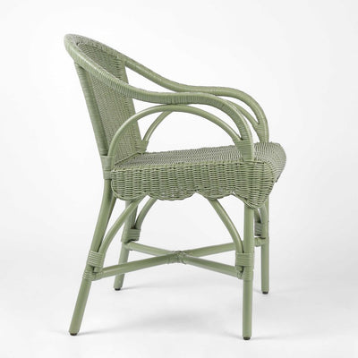 Belle Rattan Armchair Green