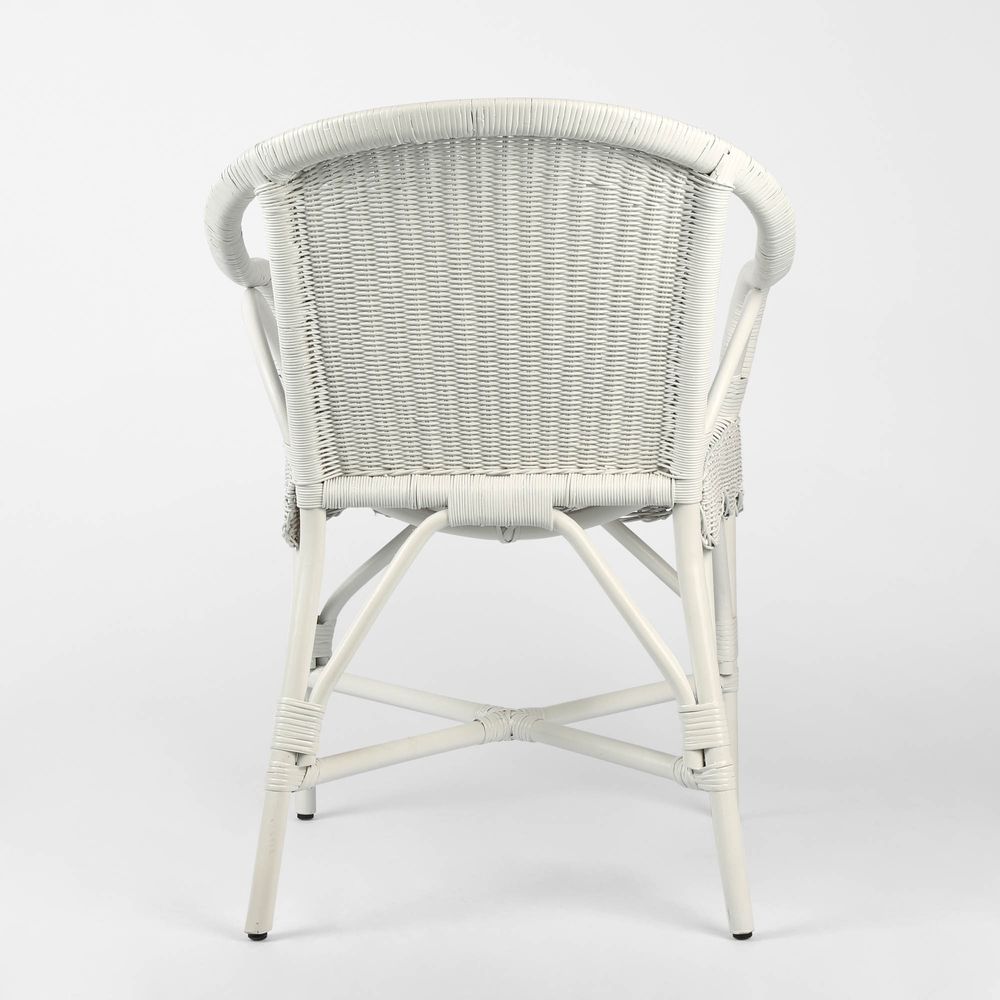 Belle Rattan Armchair White