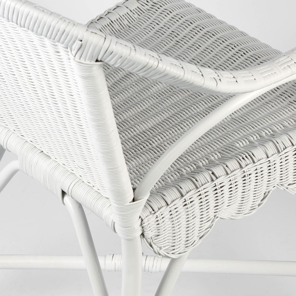 Belle Rattan Armchair White