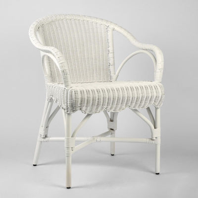 Belle Rattan Armchair White