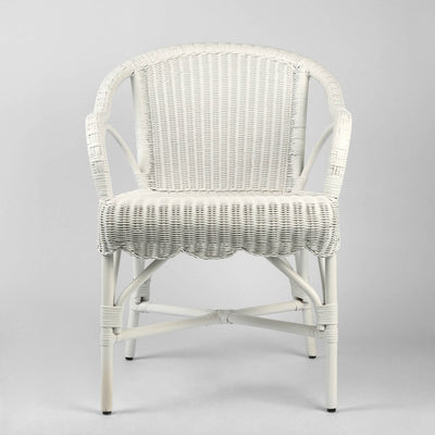 Belle Rattan Armchair White