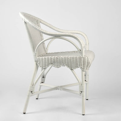 Belle Rattan Armchair White