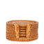 Paume Rattan Round Coaster Set 6 Antique Brown