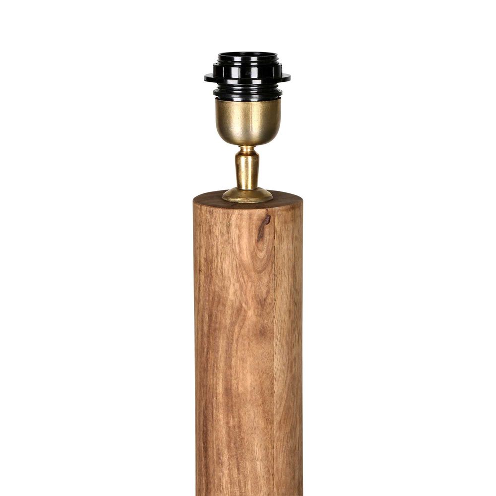 Flask Wood Floor Lamp Base Saddle