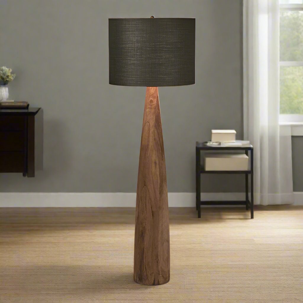 Samson Wood Floor Lamp Base Saddle