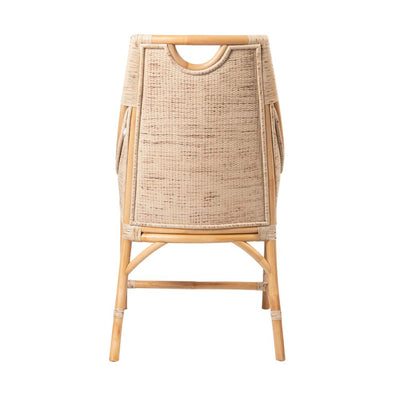 William Bamboo Dining Chair Brown & White