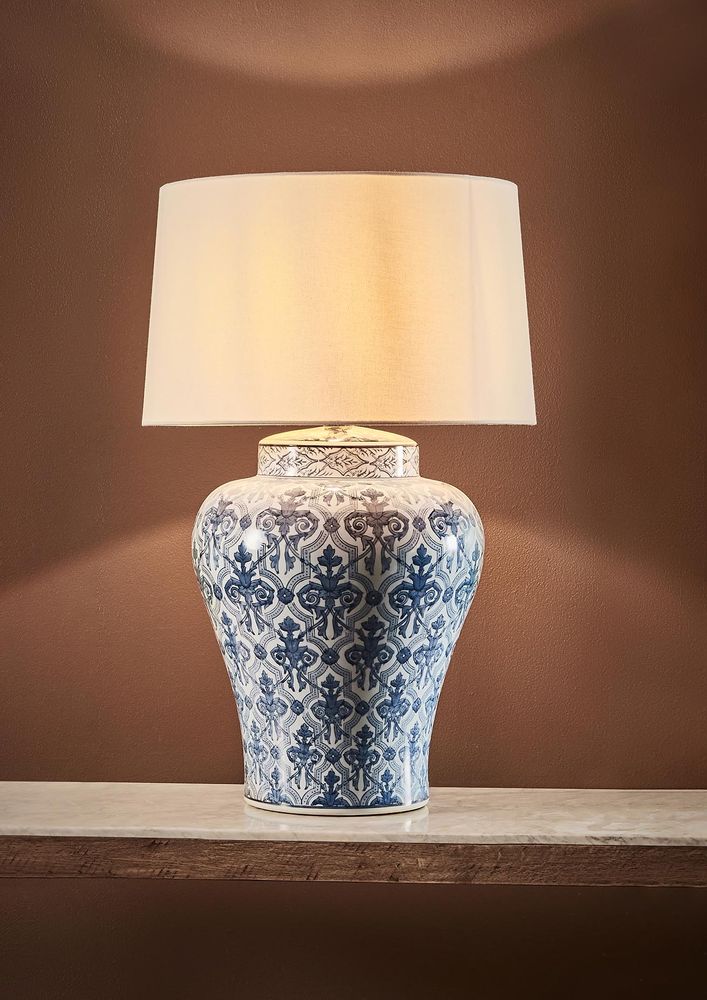 Churchill Ceramic Table Lamp Base Blue and White