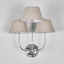 Trilogy 3 arms wall lamp base in silve - House of Isabella AU