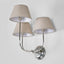 Trilogy 3 arms wall lamp base in silve - House of Isabella AU