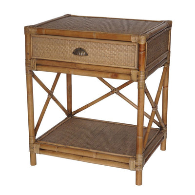 Cayman Rattan One Drawer Bedside Table