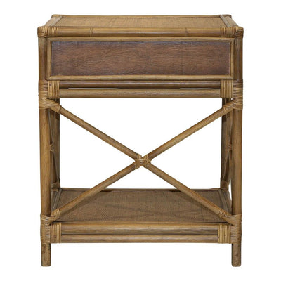 Cayman Rattan One Drawer Bedside Table