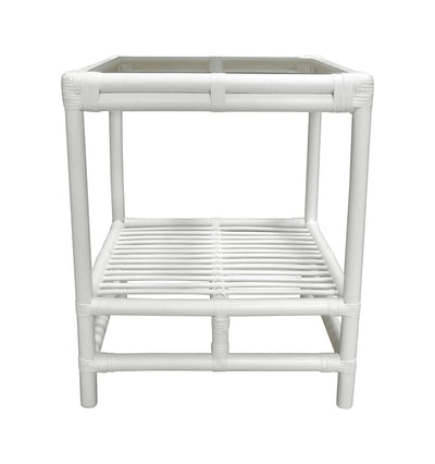 Havana Rattan Side Table White