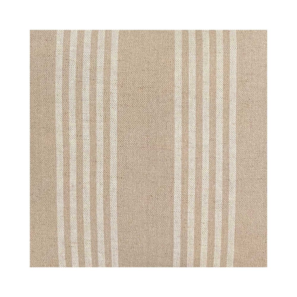 55cm Cushion Natural Beige with Thin Cream Stripes