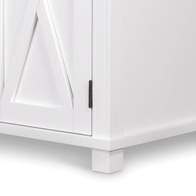 Sorrento White Tall Glass Door Cabinet