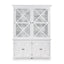 Sorrento White Tall Glass Door Cabinet