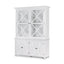 Sorrento Large Glass Door Hamptons Cabinet White