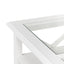 Sorrento Large Glass Coffee Table White