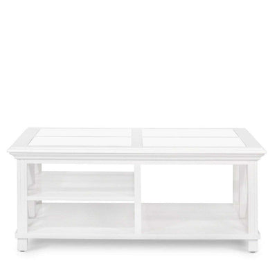 Sorrento Large Glass Coffee Table White