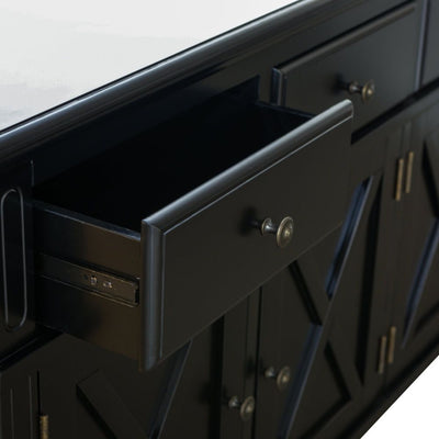 Sorrento Black 4 Door Buffet