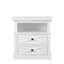 Sorrento White Medium 2 Draw Bedside Table