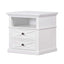 Sorrento White Medium 2 Draw Bedside Table