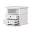 Sorrento White Medium 2 Draw Bedside Table