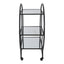 Black Bar Trolley Mirror Shelves